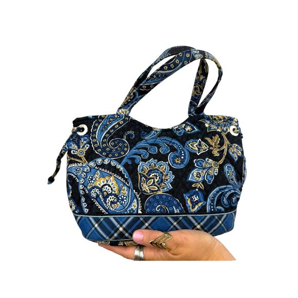 Vintage 90's VERA BRADLEY mini blue cotton paisley bag - Picture 4 of 4